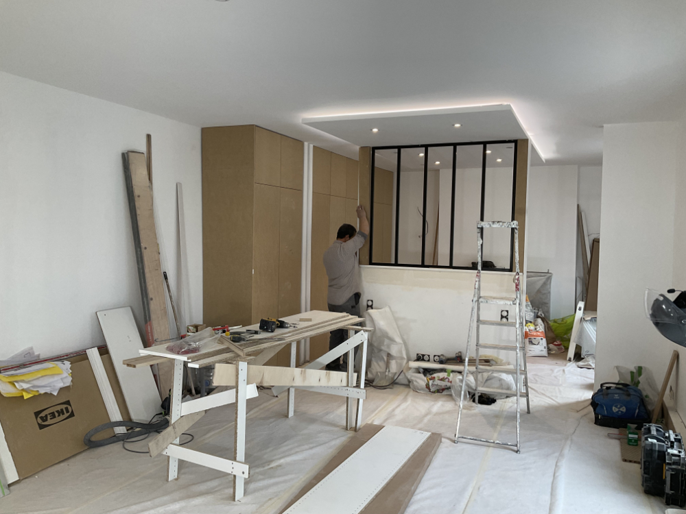 Photo de l'appartement en phase travaux.