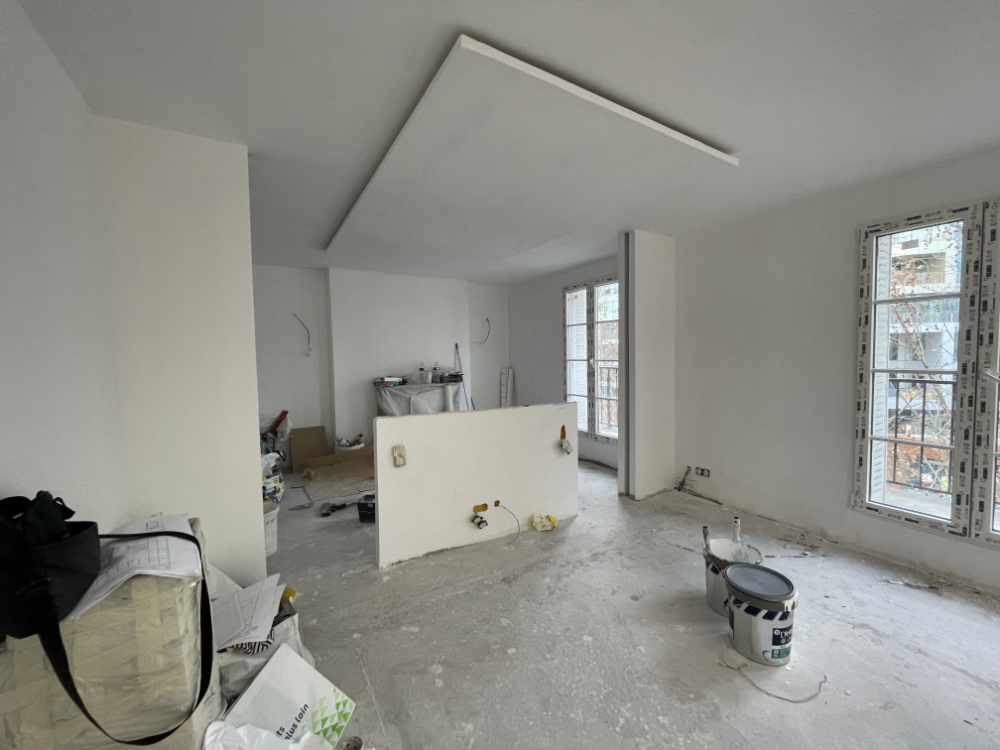 Photo de l'appartement en phase travaux.