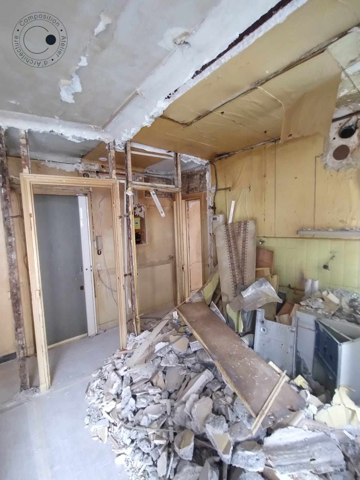 Photo de chantier de l'appartement.