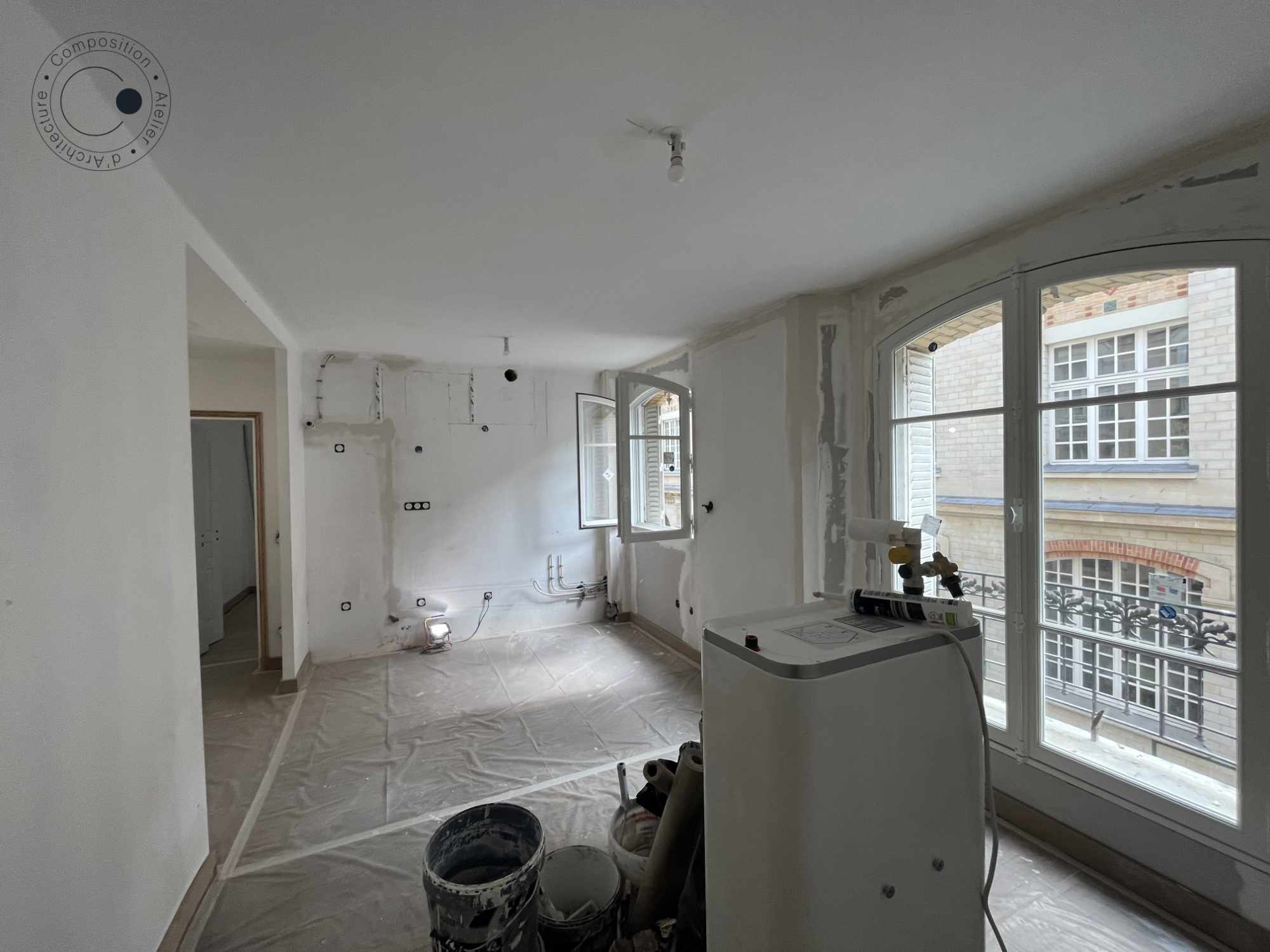 Photo de chantier de l'appartement.